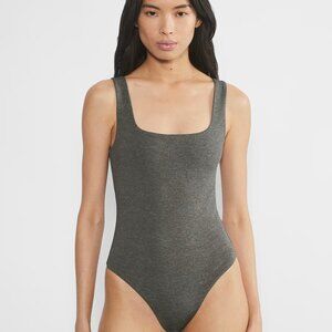 Aritzia | Contour Squareneck Bodysuit in Heather Charcoal Gray - NWT 🤩